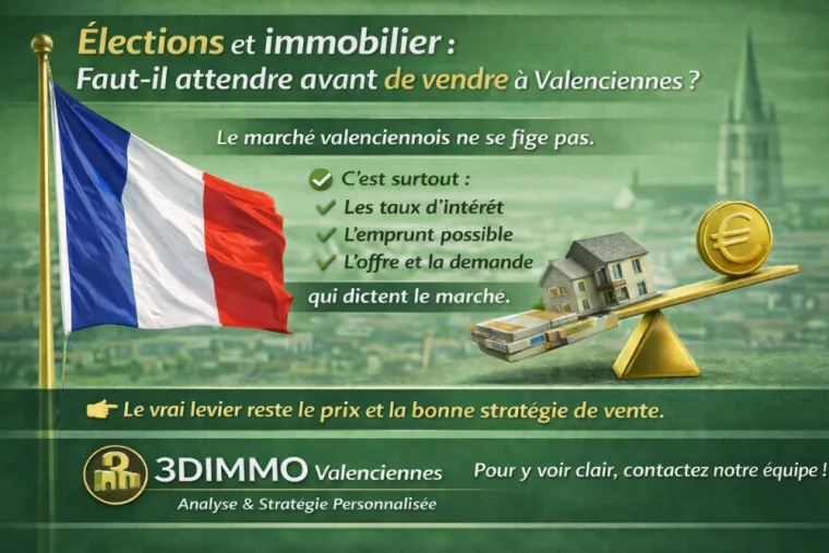 Élections et immobilier : faut-il attendre avant de vendre à Valenciennes ?, Valenciennes, 3D IMMO